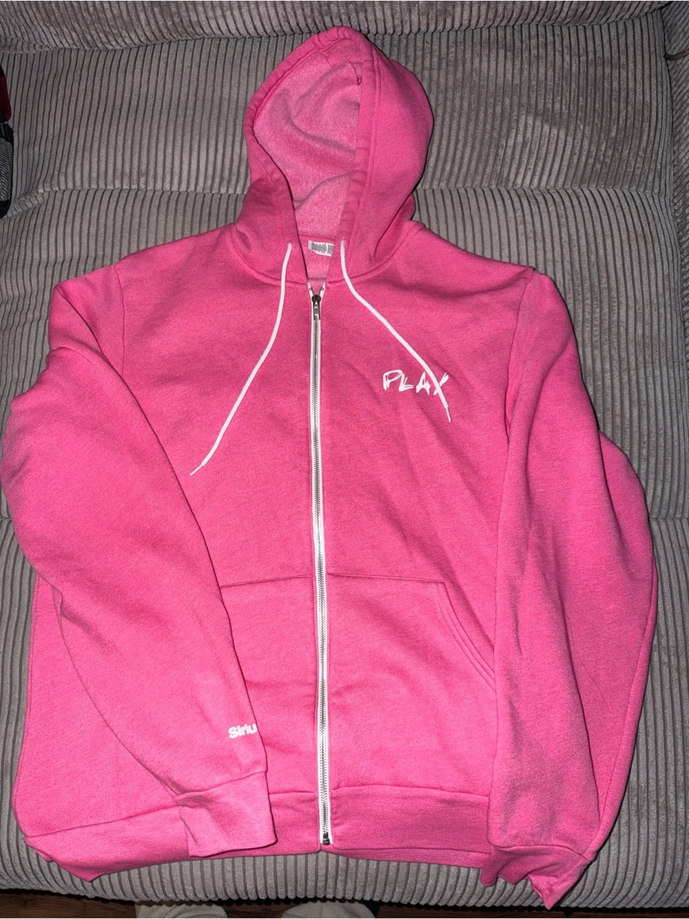 Womens Zip-Up Hoodie Jacket in Hot Pink